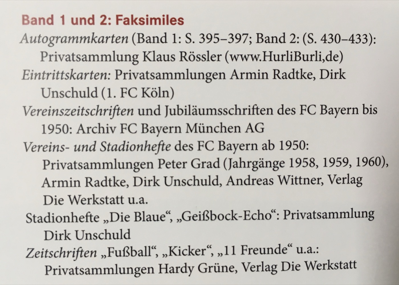 Bildnachweis: Faksimiles der Autogrammkarten aus der Privatsammlung Klaus Rössler
